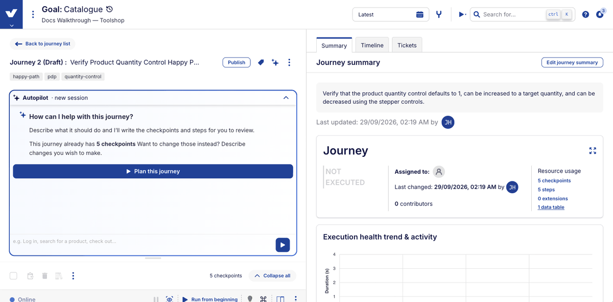 Step 2: starting an Autopilot session