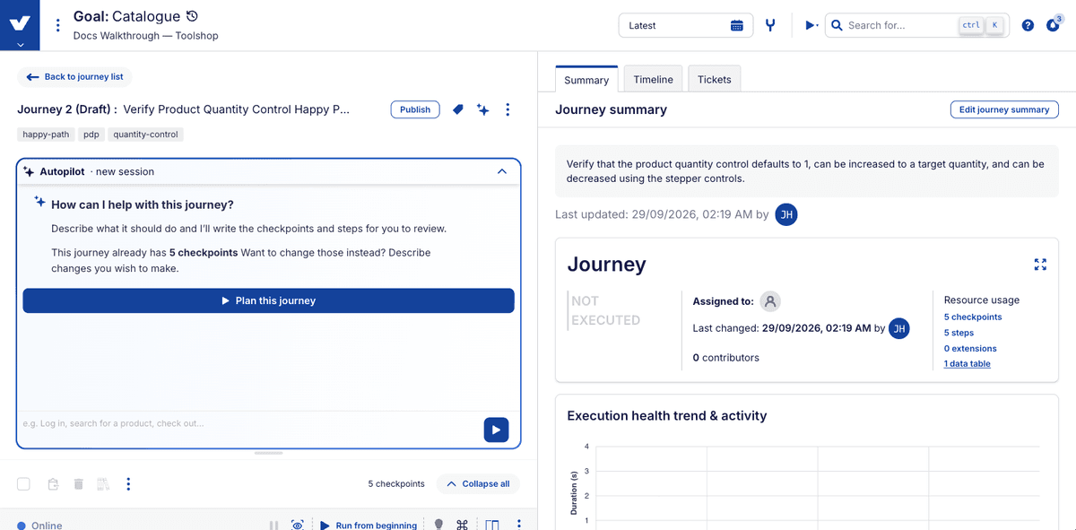 Step 2: starting an Autopilot session