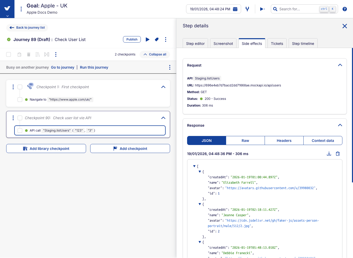 API test execution