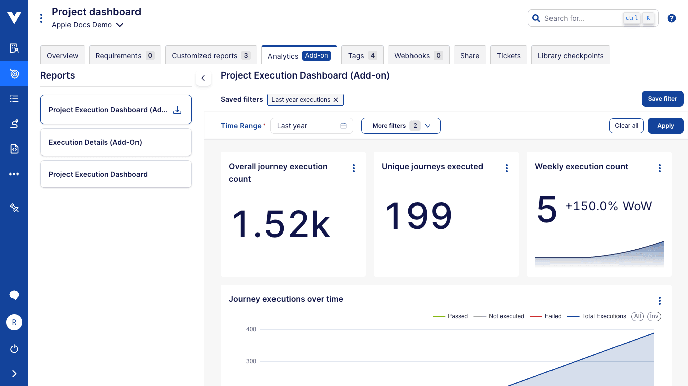 Saved filters for Analytics 2.0