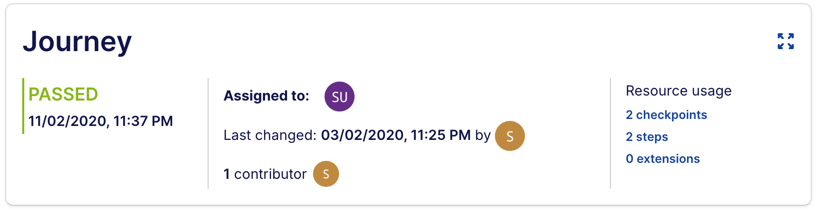 Assignee in journey details panel