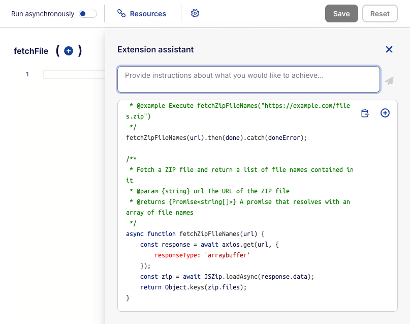 Using the suggestion