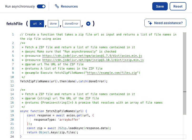 Run asynchronously