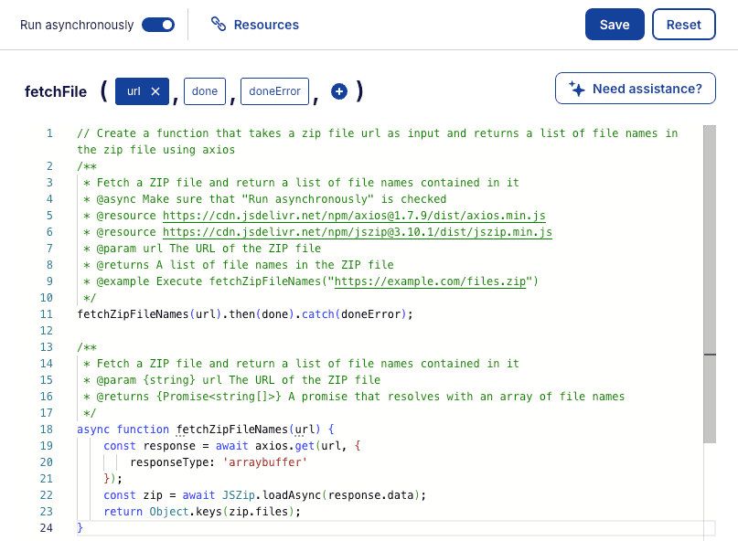Run asynchronously
