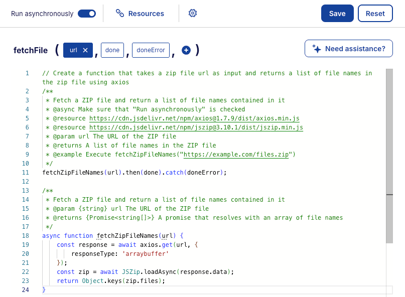 Run asynchronously