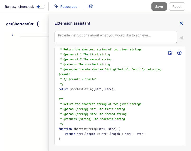 Using the suggestion