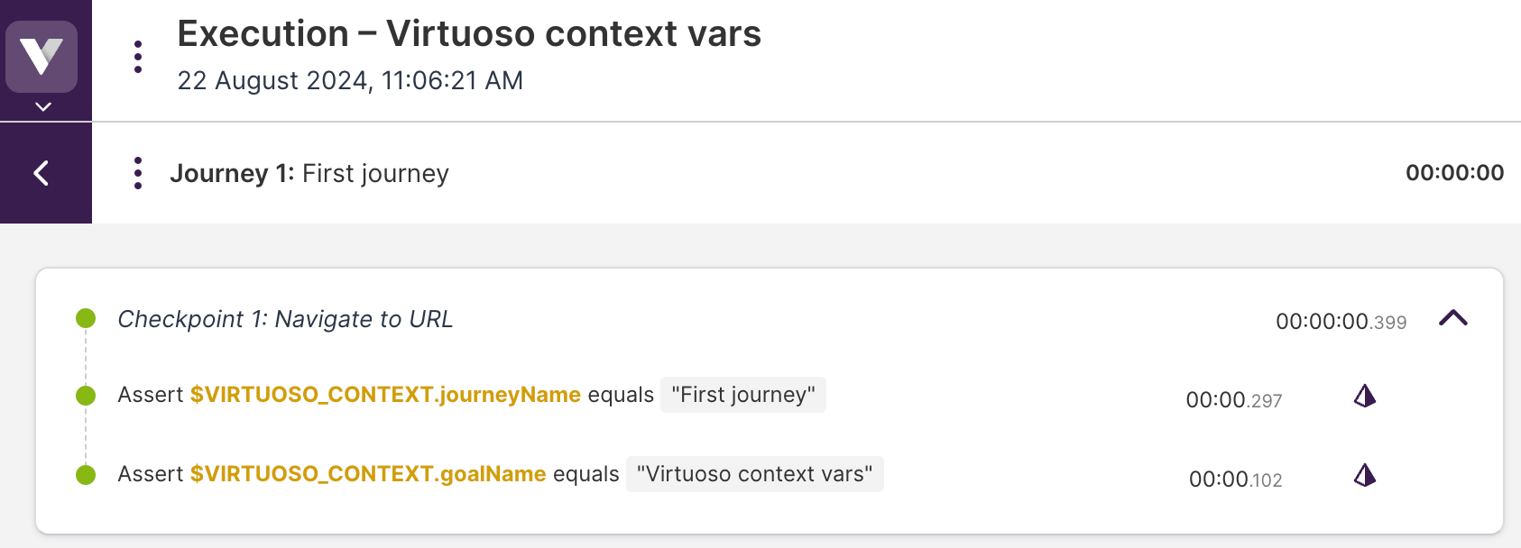 Execution context variables