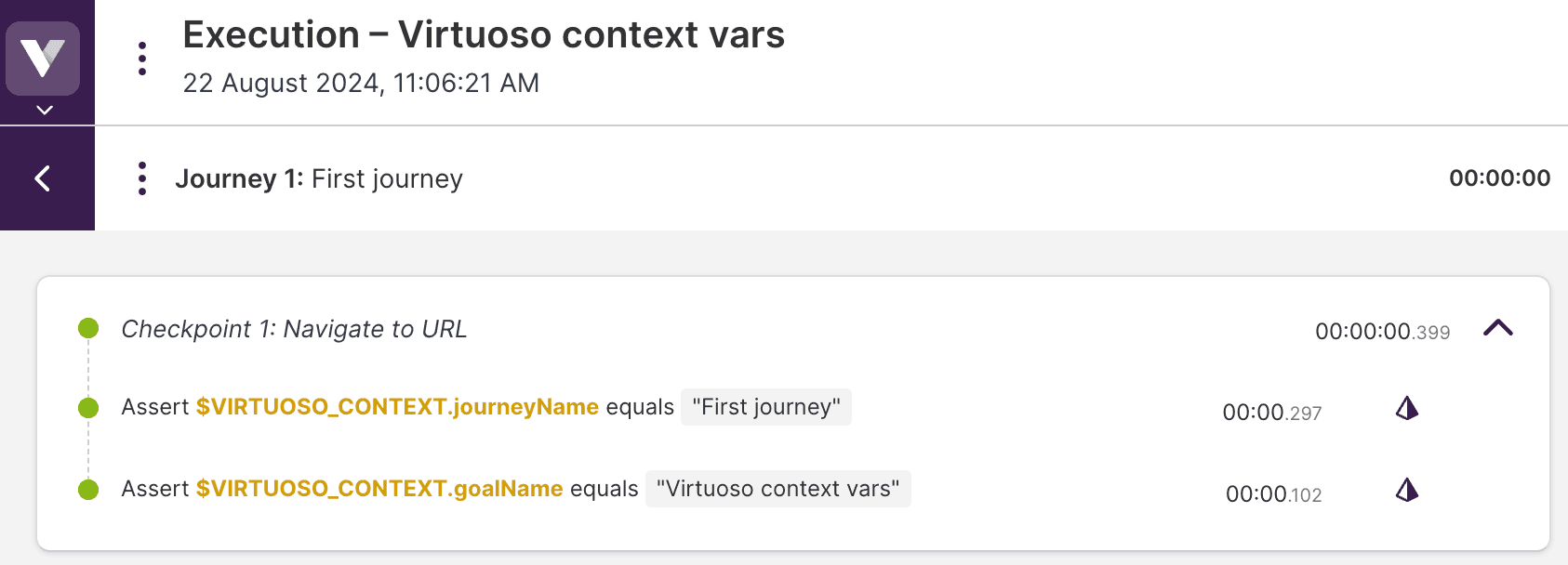 Execution context variables