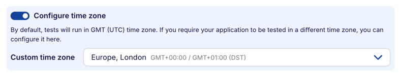 Goal settings - time zone