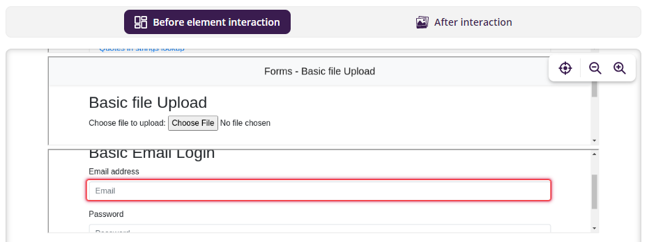 element highlighted inside iframe