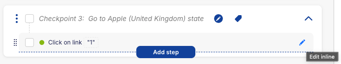 Inline Step Editing