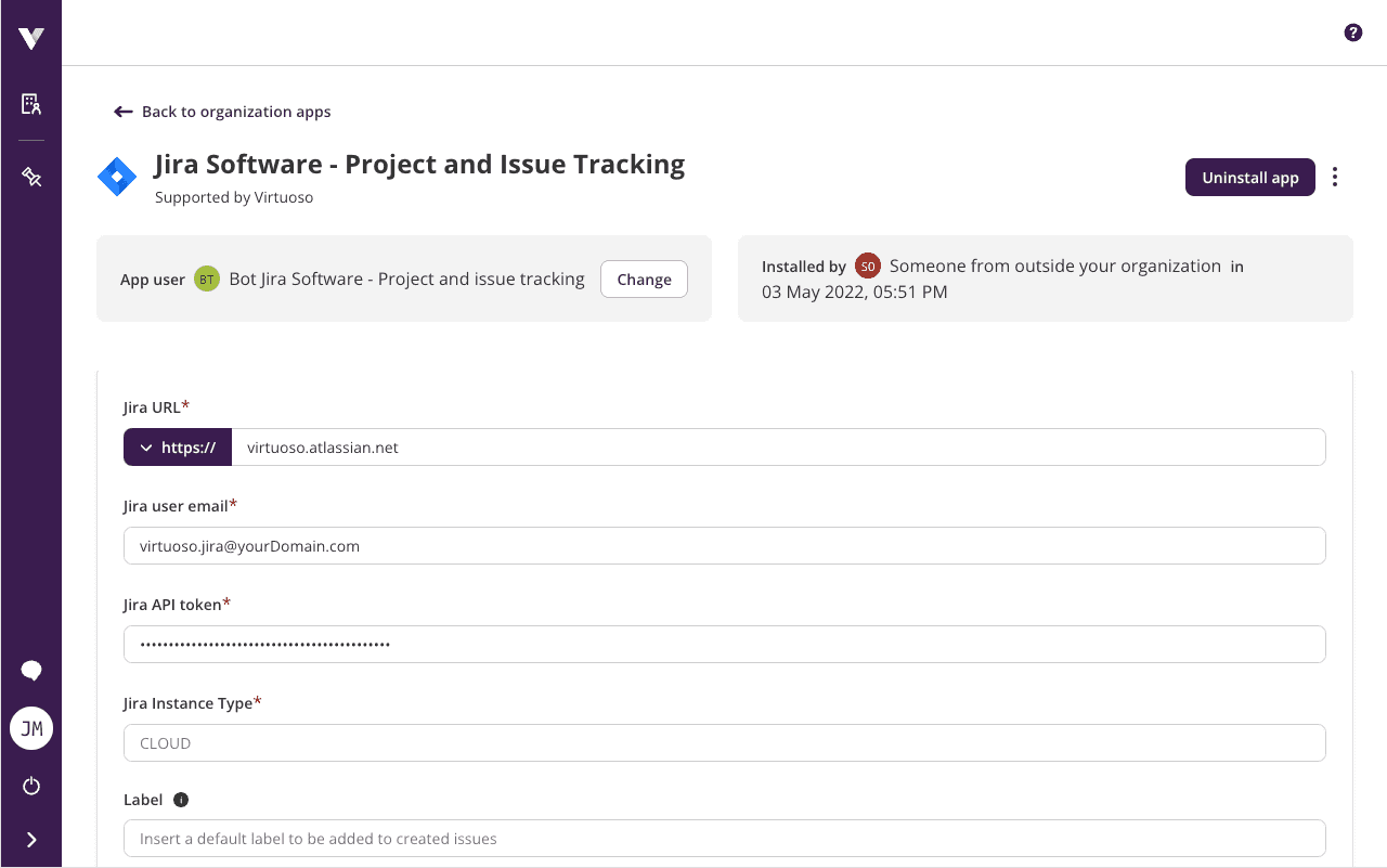 Configuring the cloud instance