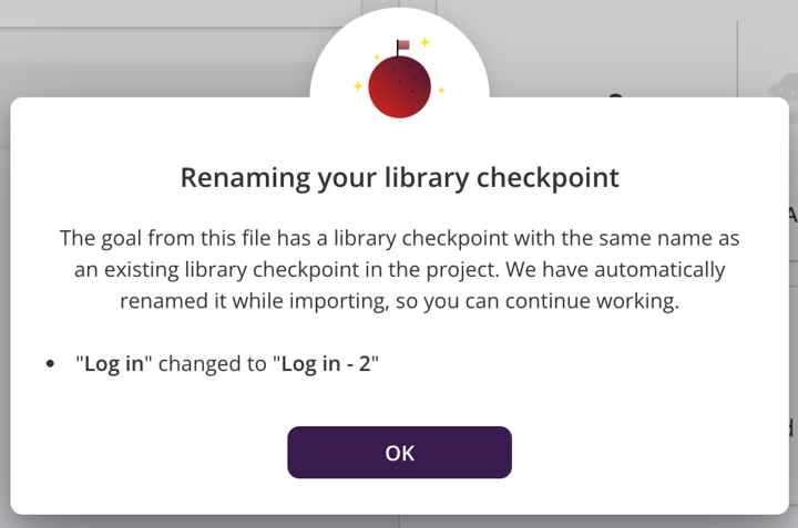 Renaming library checkpoints