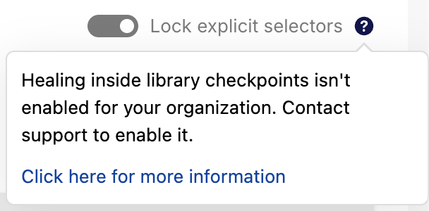 Lock explicit selectors tooltip when healing is not enabled