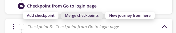 Merge checkpoints button