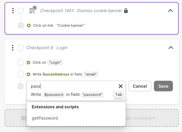 OMNI step suggestions