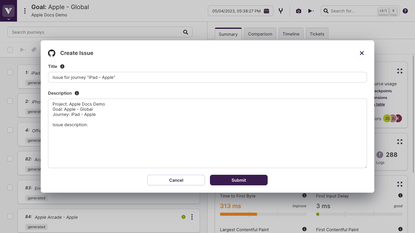 Open issue - dynamic form