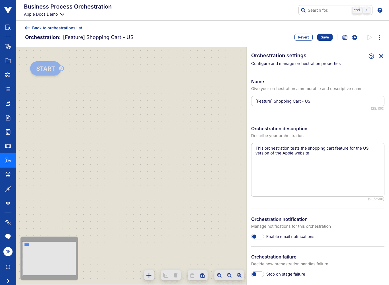 Orchestration creation