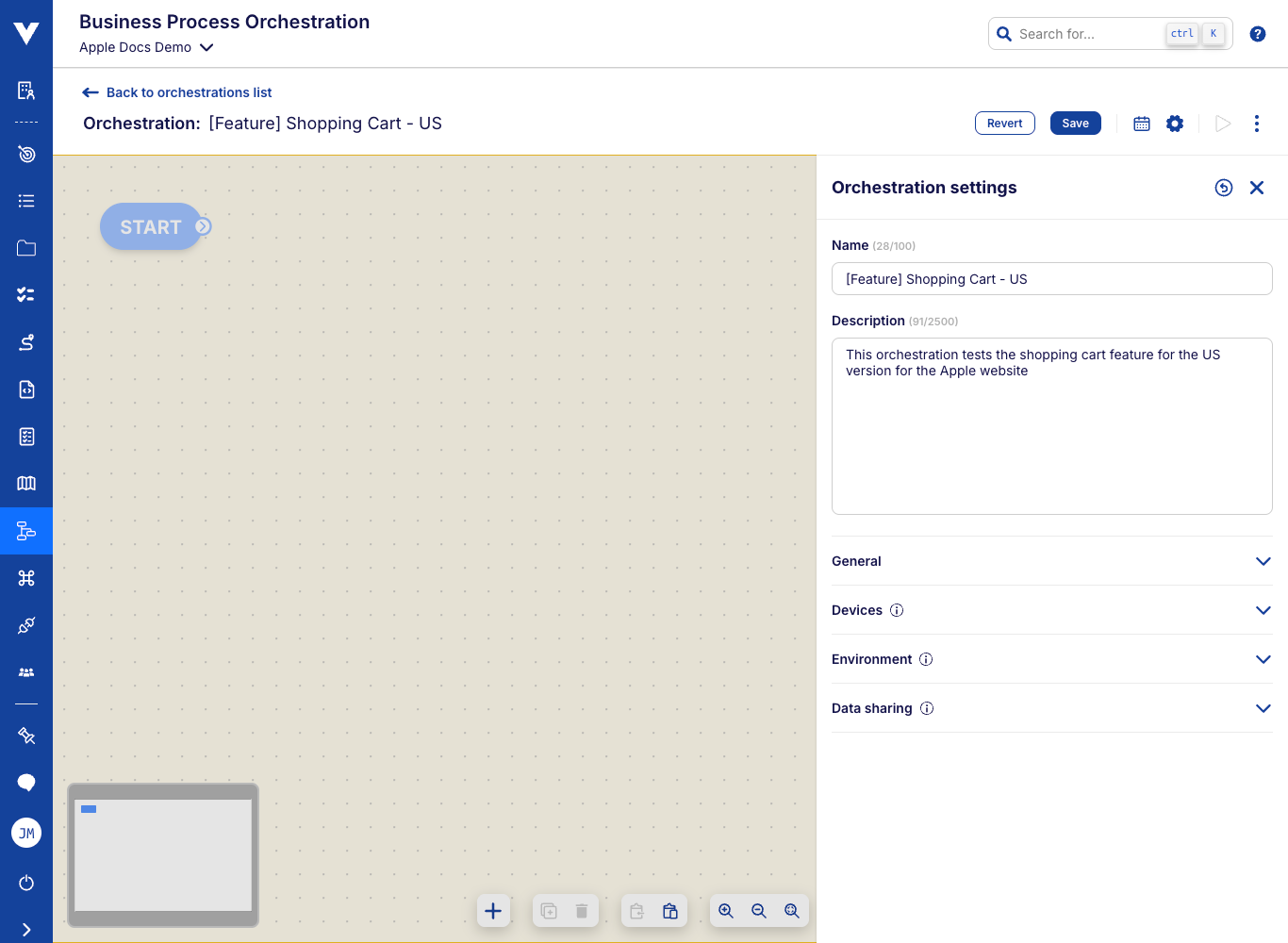 Orchestration creation