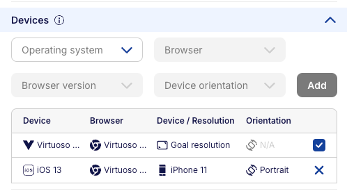 Orchestration device configuration
