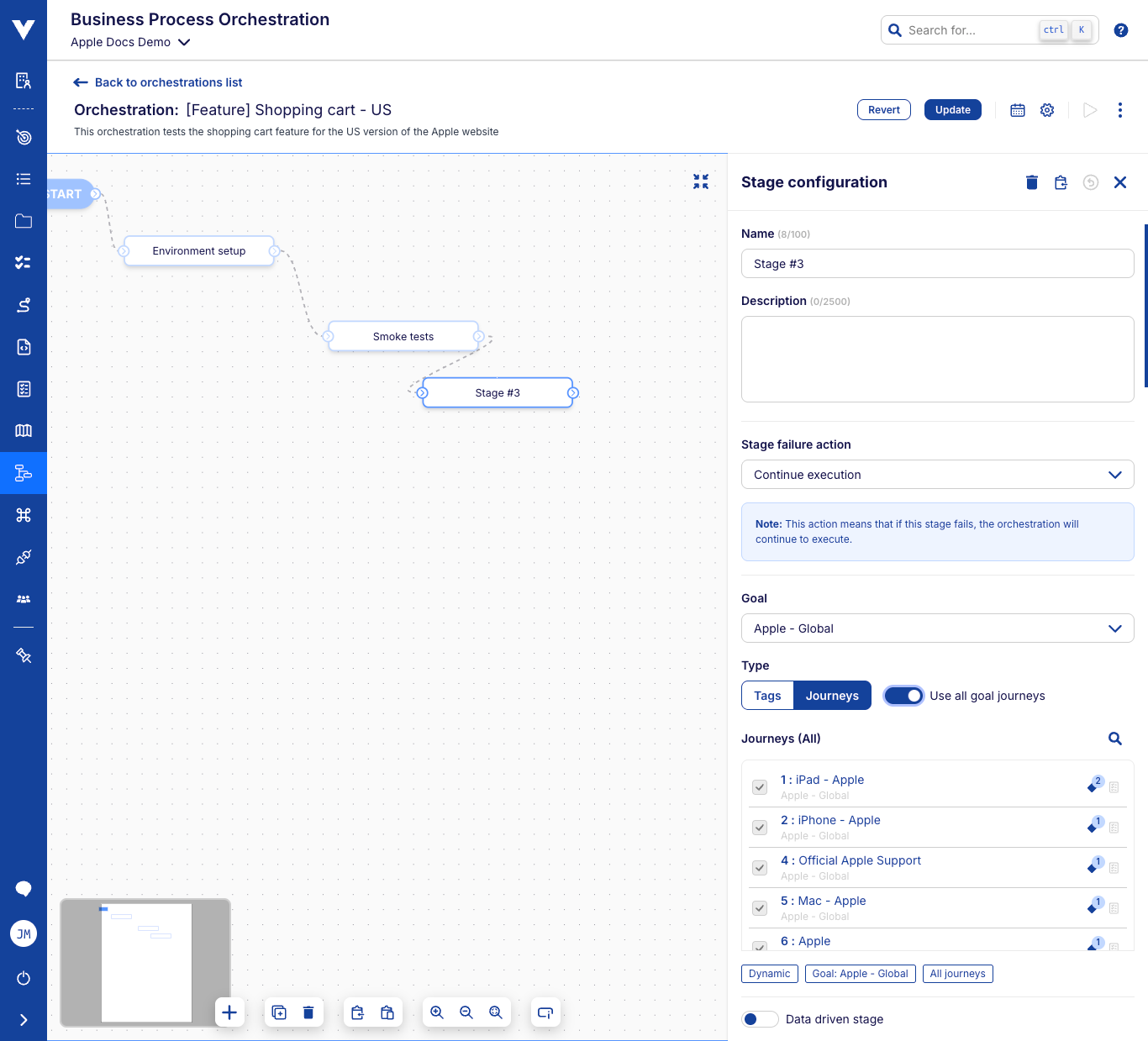 Orchestration stage edit - journeys