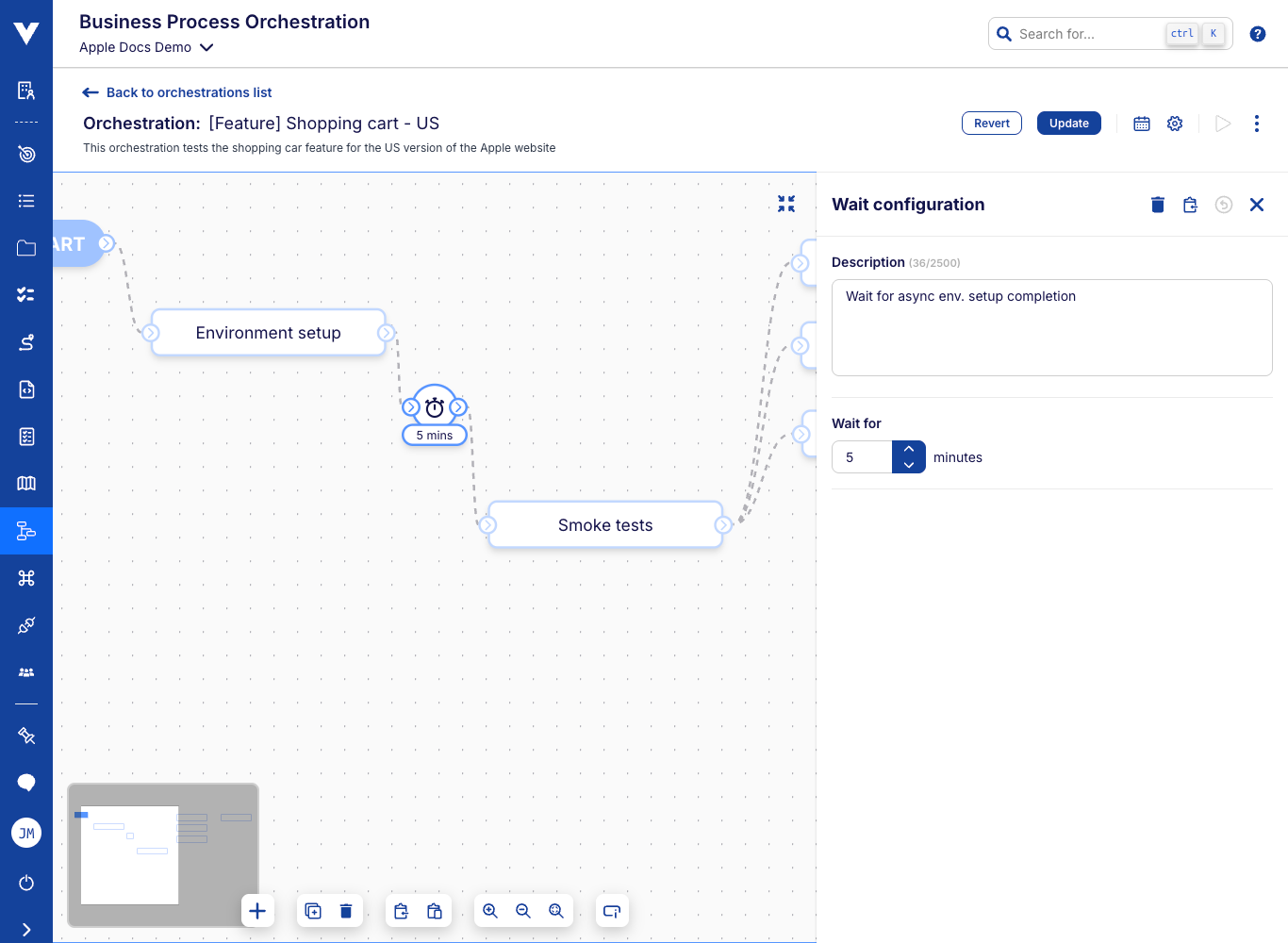 Orchestration wait node