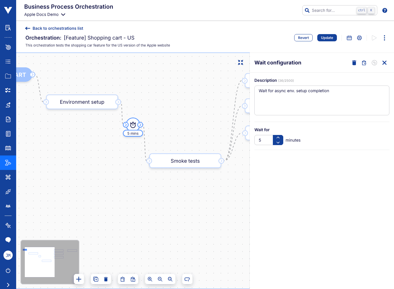Orchestration wait node