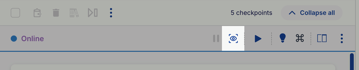 Live bot tracking pause action