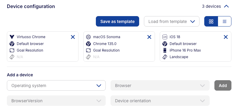 Creating a plan (device configuration)