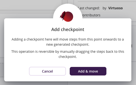Split checkpoint confirmation