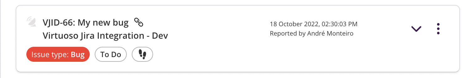 Ticket after being created