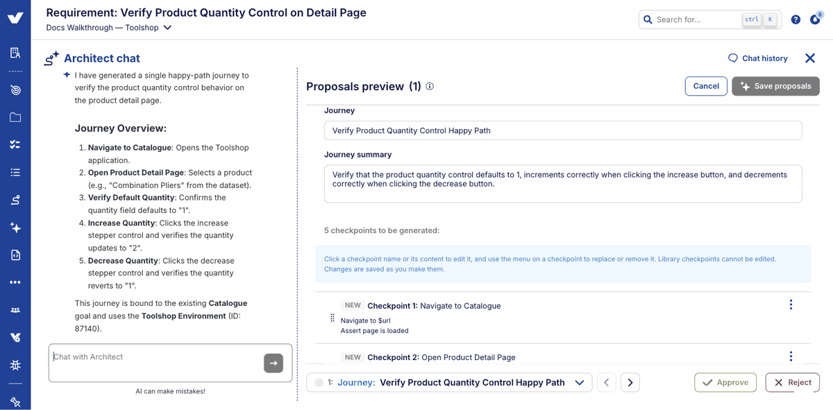 Step 3: a proposed journey structure