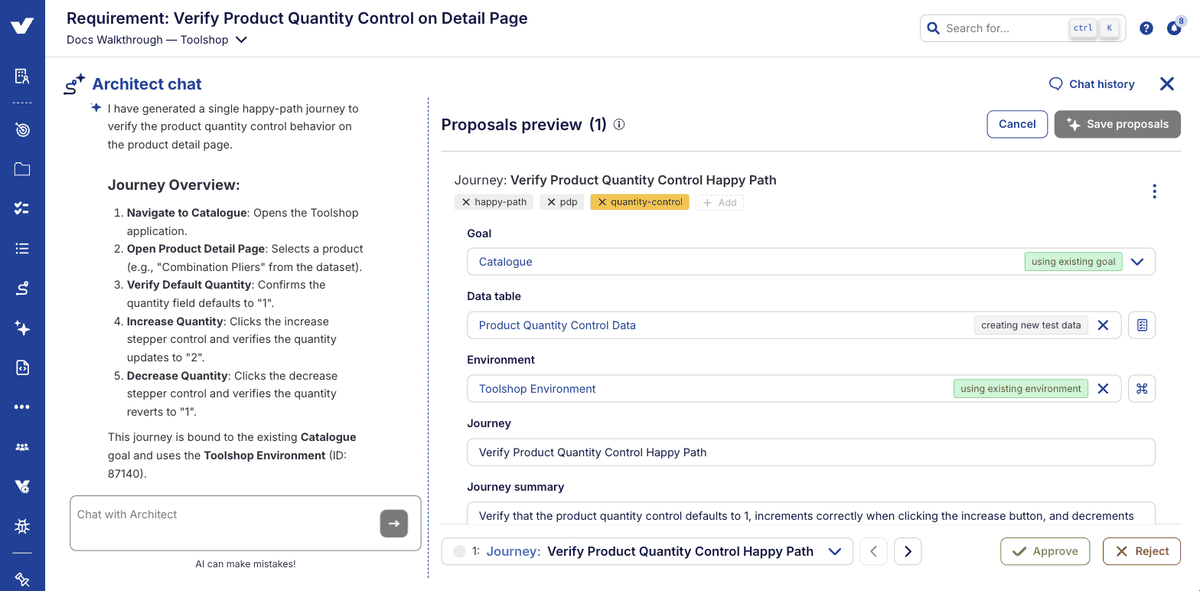 Step 7: goal selection and starting URL
