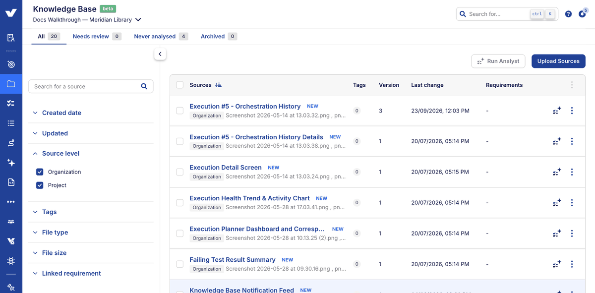 Step 2: the scope tabs above the source list