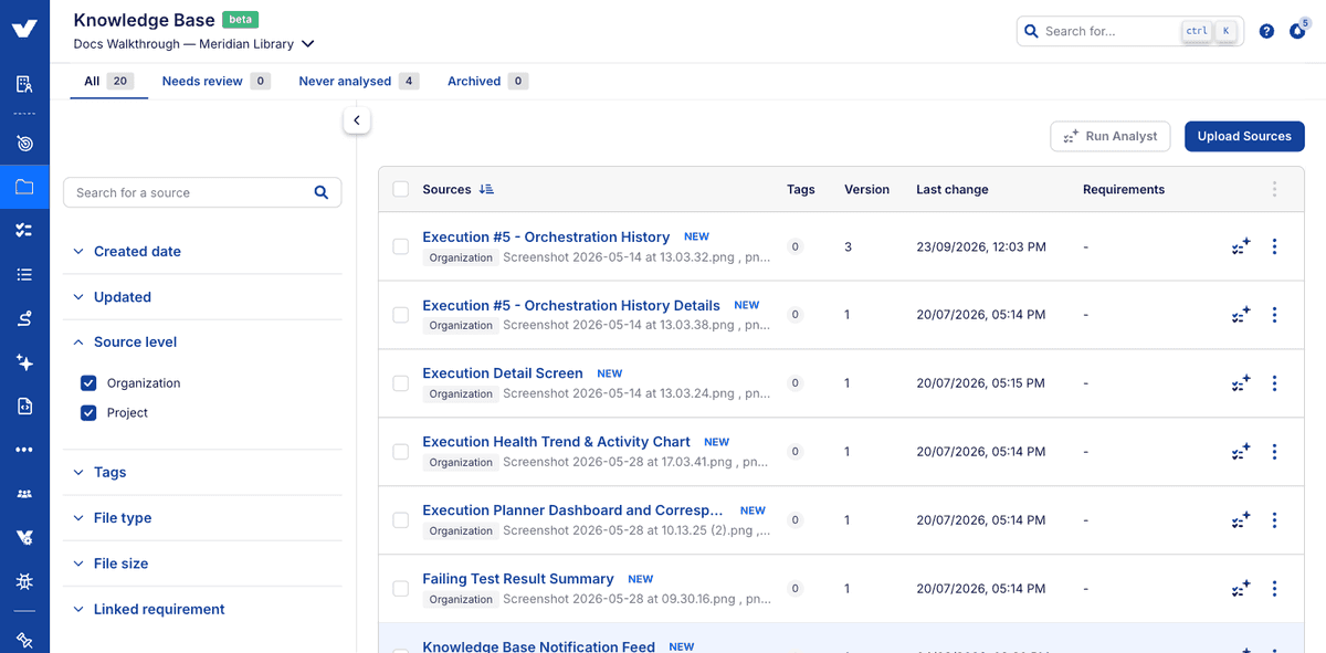 Step 2: the scope tabs above the source list