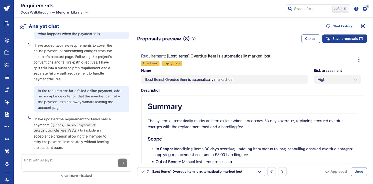 Step 12: approving a proposal