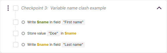 Name clash involving a environment variable and a local variable
